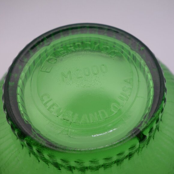 Vintage EO Brody Co M2000 Cleveand O.USA Green Glass Bowl - Picture 6 of 15